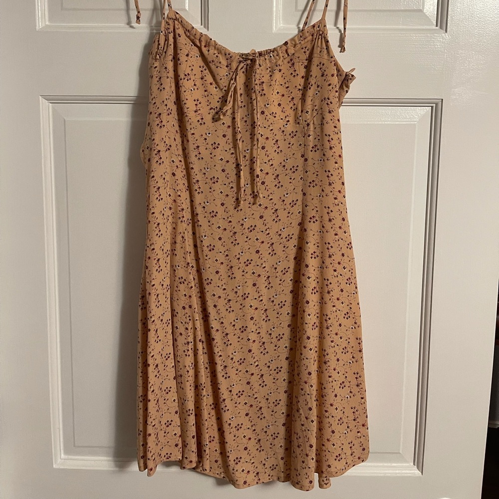 Blue Life Light Peach Bustier Sundress with Ties